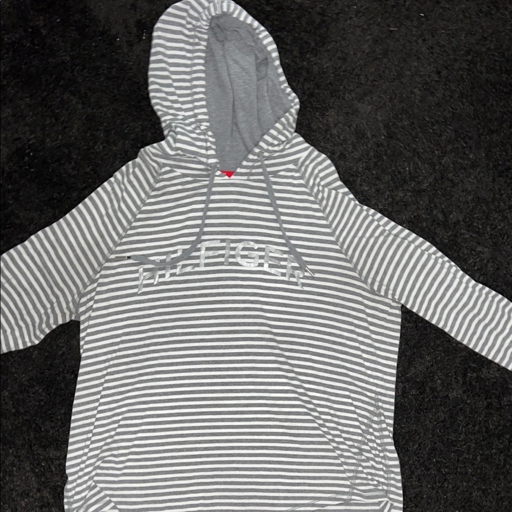 Tommy Hilfiger Grey Striped Hoodie